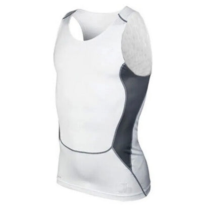 Hot Sale Men Fitness GYM Base Layer Top Compression Sleeveless Sports Tight Shirts