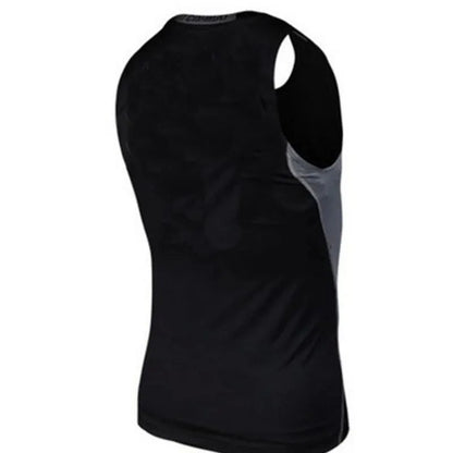 Hot Sale Men Fitness GYM Base Layer Top Compression Sleeveless Sports Tight Shirts