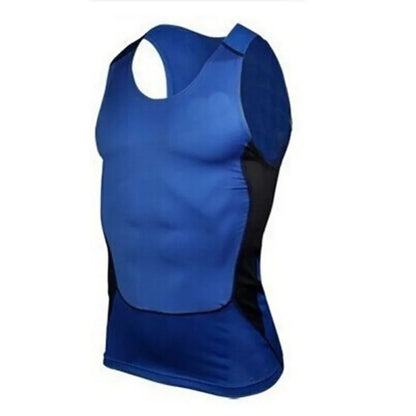 Hot Sale Men Fitness GYM Base Layer Top Compression Sleeveless Sports Tight Shirts