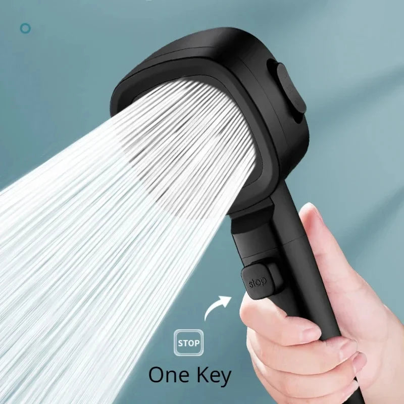 3-Modes High Pressure Shower Head  Massage Sprayer