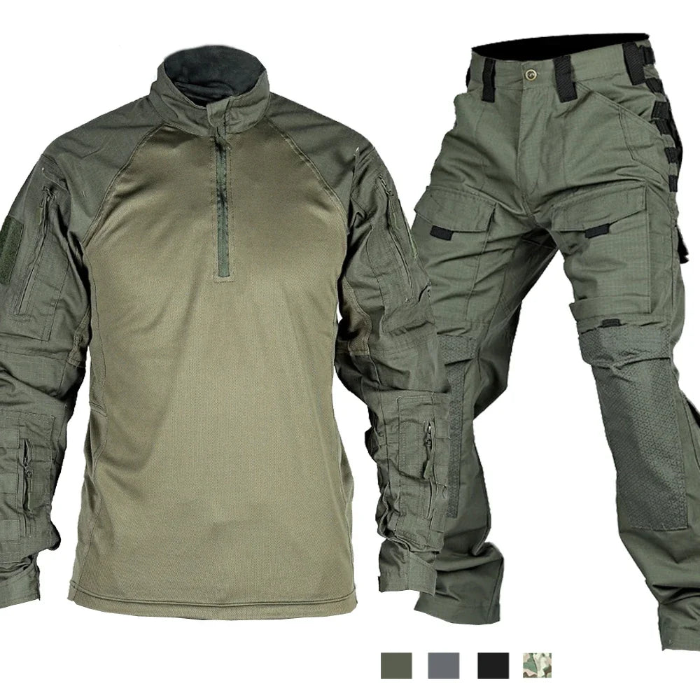 Tactical Suit Set Men  Training Shirt Pants