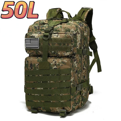 25L/50L  Tactical Sports Camping Hiking Sturdy Backpack