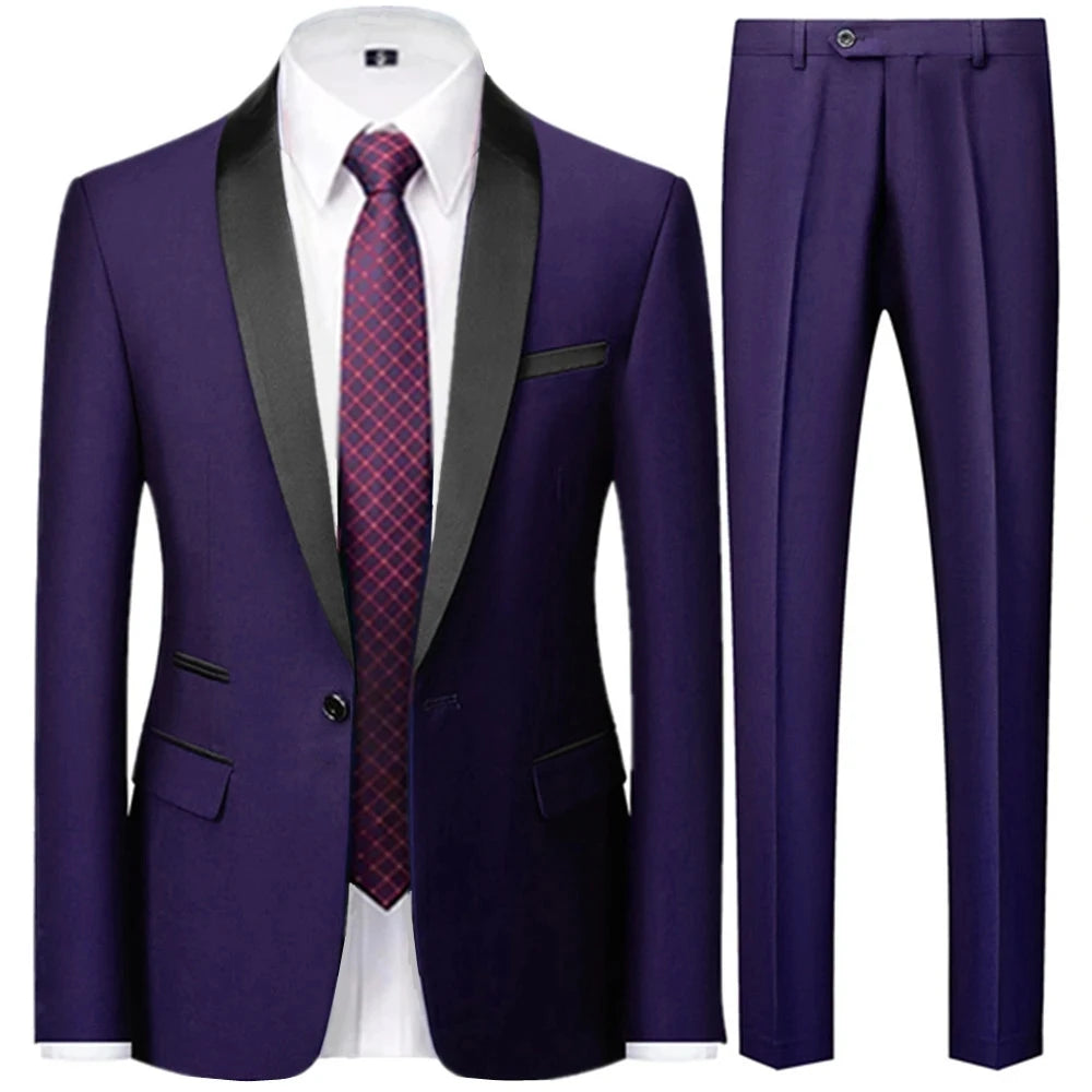 3 Pcs Suit Set Blazers  Vest Pants