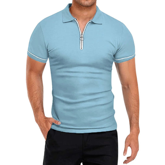 Men Casual Soild Shirts With Zipper