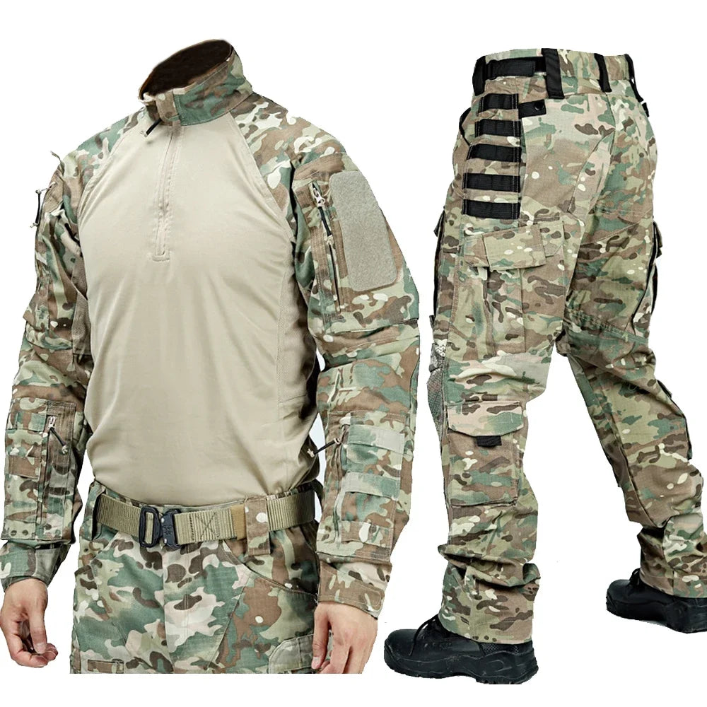 Tactical Suit Set Men  Training Shirt Pants