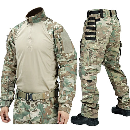 Tactical Suit Set Men  Training Shirt Pants