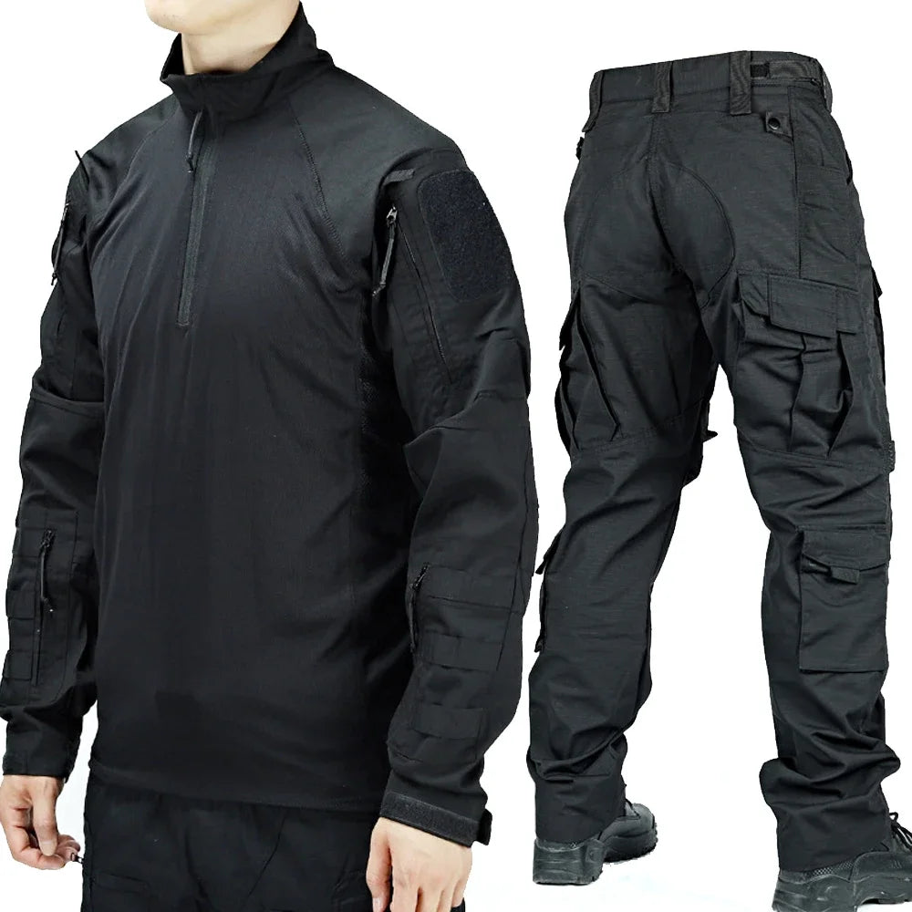 Tactical Suit Set Men  Training Shirt Pants