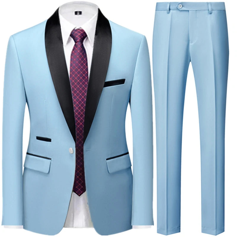 3 Pcs Suit Set Blazers  Vest Pants