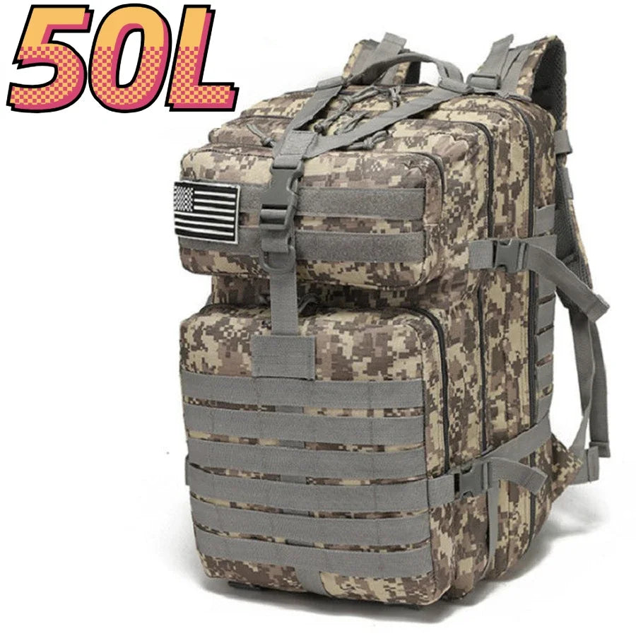 25L/50L  Tactical Sports Camping Hiking Sturdy Backpack