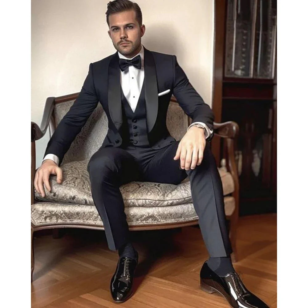 Handsome Wedding Formal Work Causal Tailored Set