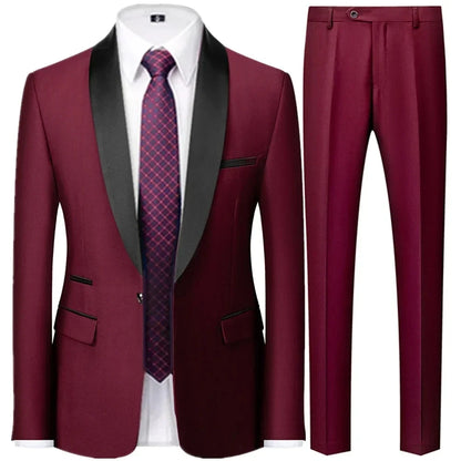 3 Pcs Suit Set Blazers  Vest Pants