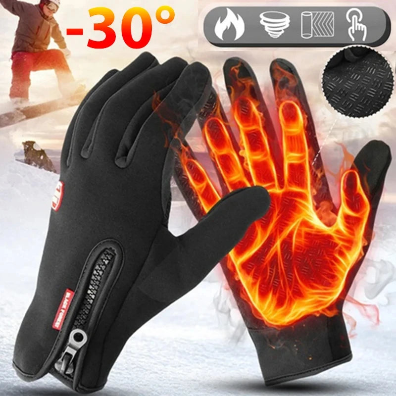 Winter Gloves For Men Waterproof Windproof