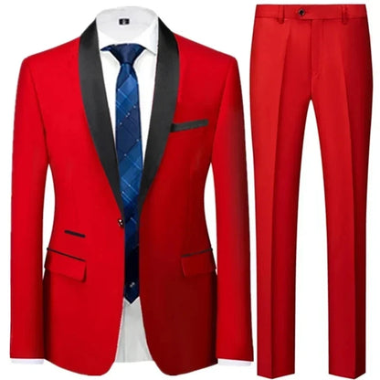 3 Pcs Suit Set Blazers  Vest Pants