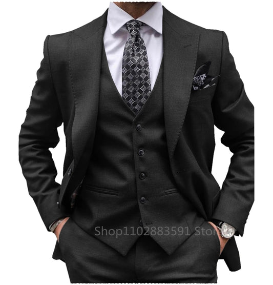 2024 Custom Made 3 Pieces Male Clothing