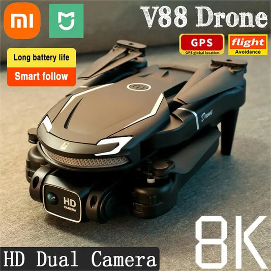 V88 Drone 8K HD Dual Camera  GPS