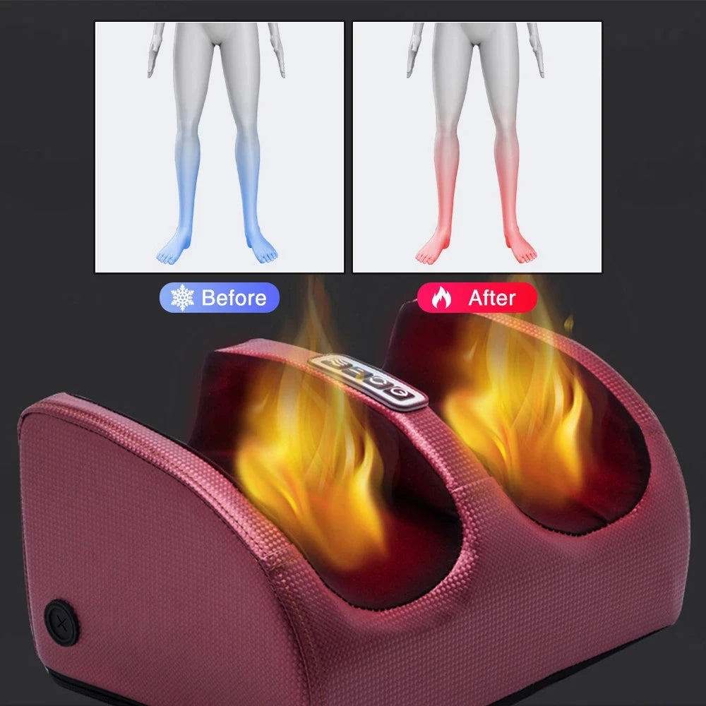 Electric Foot Massager Heated Vibrator Machine