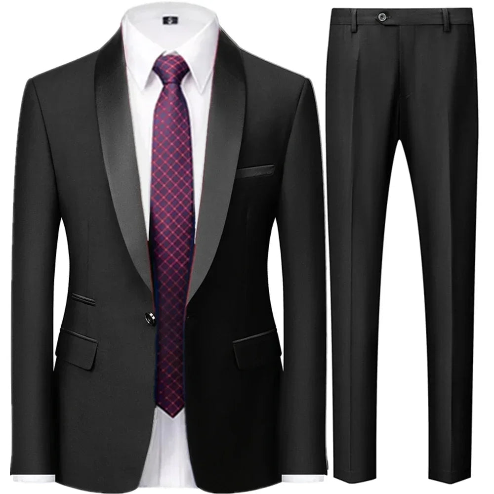 3 Pcs Suit Set Blazers  Vest Pants