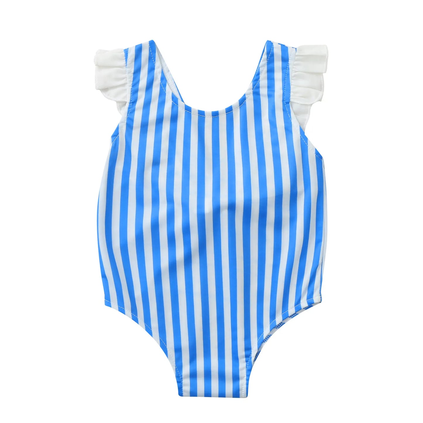 0-5 Years Children Blue Backless Beach Swimwear