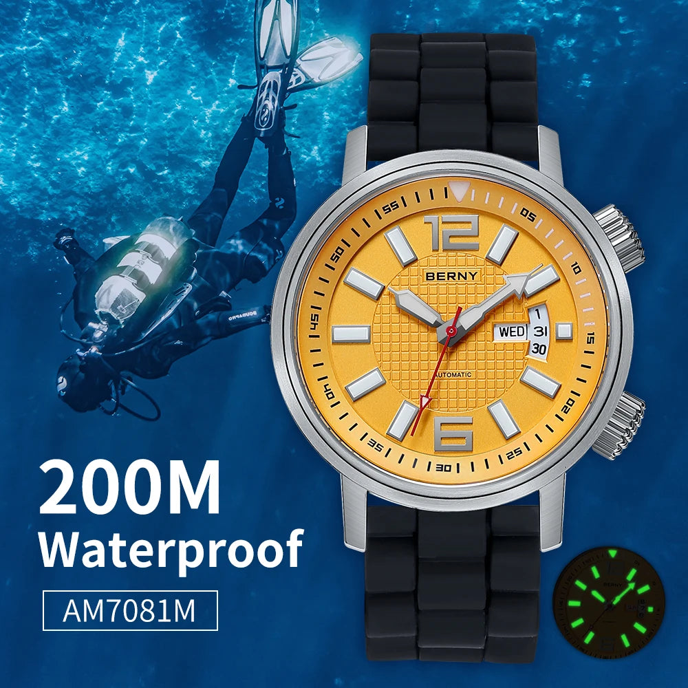 20ATM  Super Luminous Sapphire Lens Sport Watch