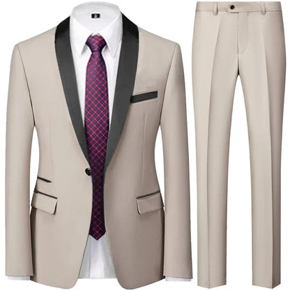 3 Pcs Suit Set Blazers  Vest Pants